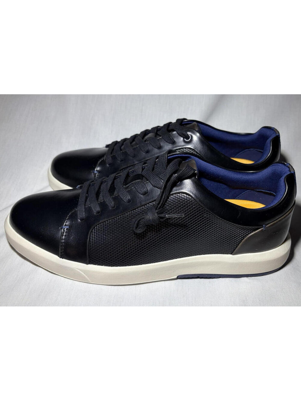 MIX No. 6 Men’s Black Low Top Lace-Up Sneakers Synthetic Round Toe 10.5M